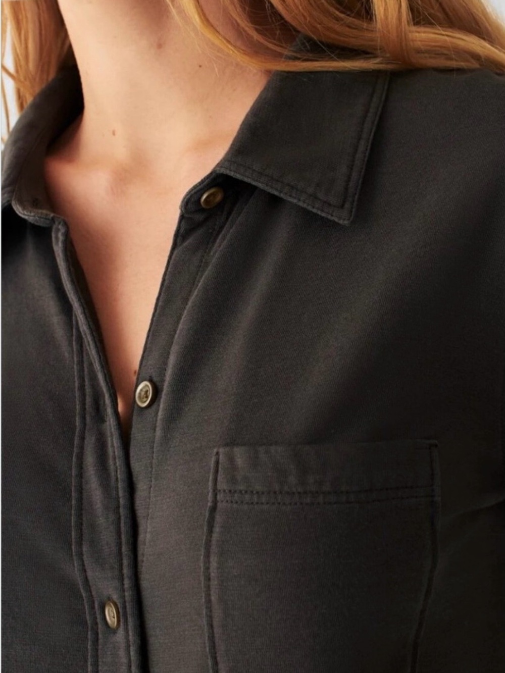 Faherty, Sunwashed Button-Front Shirt, Washed Black - Picture 3 of 7